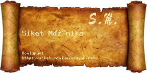 Siket Mónika névjegykártya